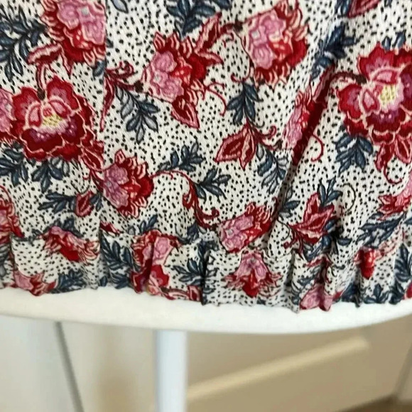 Loft Paisley Wrap Back Cropped Top Size L - Picture 6 of 11